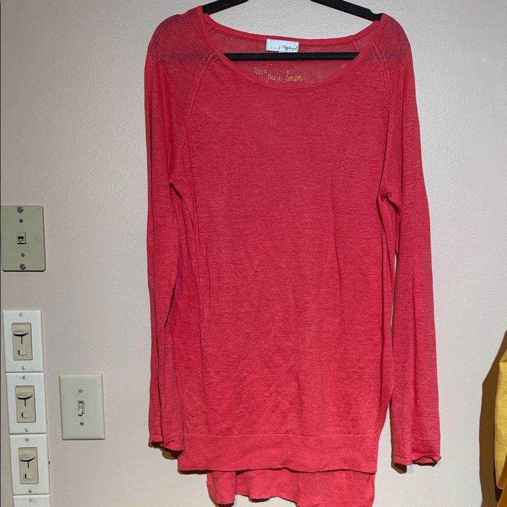 Spiegel Rose-Coral Long Sleeve Tee